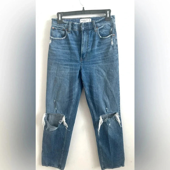 Abercrombie & Fitch Jeans Women’s 28The 90s Straight Ultra High Rise Medium wash - Picture 1 of 4